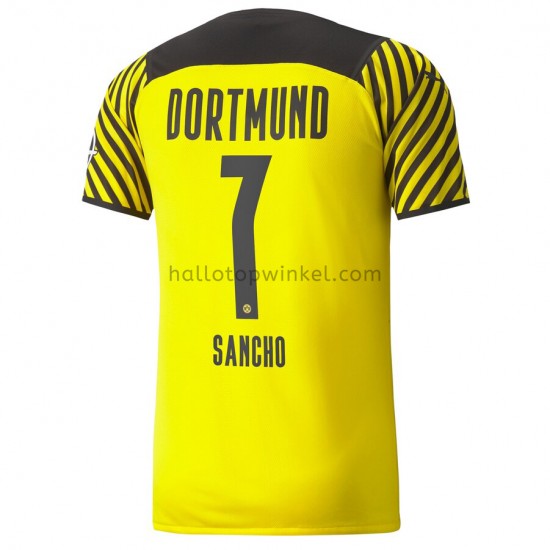 Borussia Dortmund Voetbalshirt Jadon Sancho 7 Thuis Tenue 2021-2022 Korte Mouw