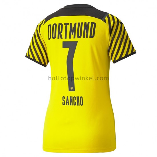 Borussia Dortmund Voetbalshirt Jadon Sancho 7 Dames Thuis Tenue 2021-2022 Korte Mouw