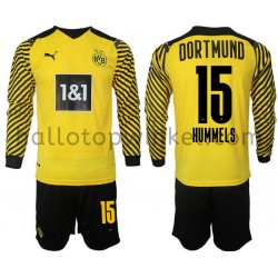 Borussia Dortmund Voetbalshirt Hummels 15 Kleuters/Kids Thuis Tenue 2021-2022 Lange Mouw