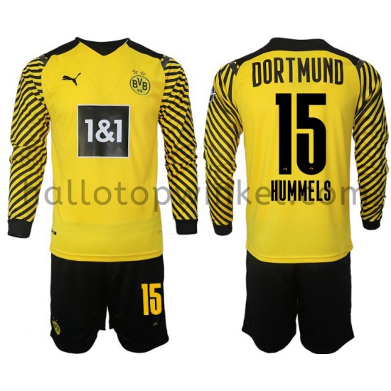 Borussia Dortmund Voetbalshirt Hummels 15 Kleuters/Kids Thuis Tenue 2021-2022 Lange Mouw