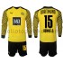 Borussia Dortmund Voetbalshirt Hummels 15 Kleuters/Kids Thuis Tenue 2021-2022 Lange Mouw