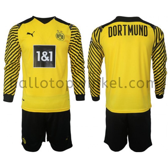 Borussia Dortmund Voetbalshirt Kleuters/Kids Thuis Tenue 2021-2022 Lange Mouw
