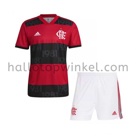 CR Flamengo Voetbalshirt Kleuters/Kids Thuis Tenue 2021-2022 Korte Mouw