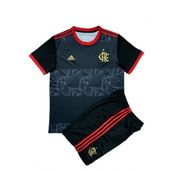 CR Flamengo Voetbalshirt Kleuters/Kids Derde Tenue 2021-2022 Korte Mouw