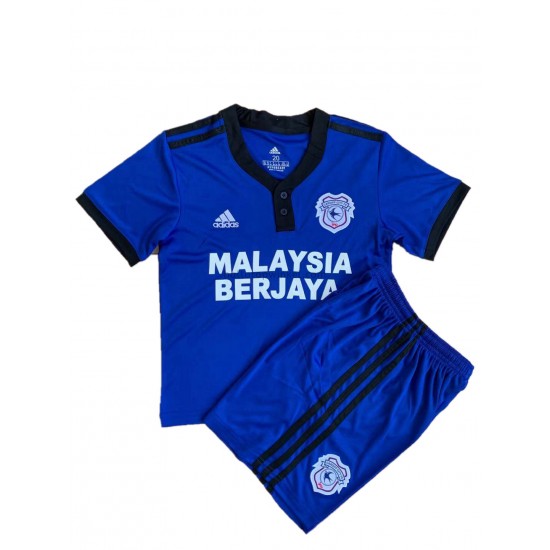 Cardiff City Voetbalshirt Kleuters/Kids Thuis Tenue 2021-2022 Korte Mouw