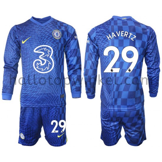 Chelsea Voetbalshirt Havertz 29 Kleuters/Kids Thuis Tenue 2021-2022 Lange Mouw