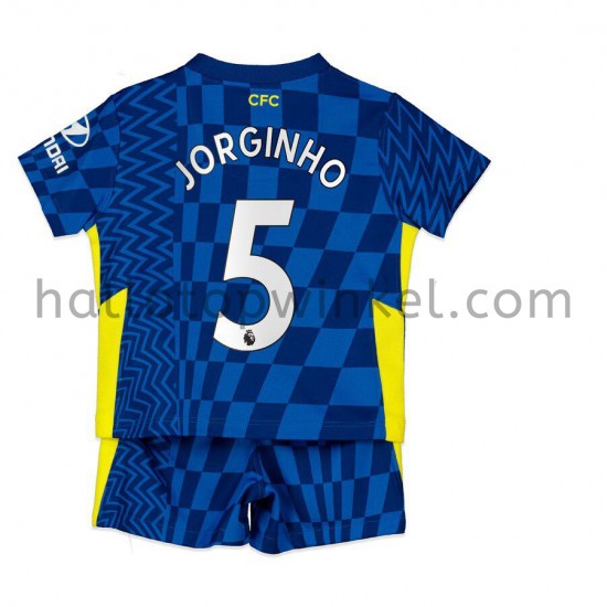 Chelsea Voetbalshirt Jorginho 5 Kleuters/Kids Thuis Tenue 2021-2022 Korte Mouw
