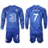 Chelsea Voetbalshirt Kante 7 Kleuters/Kids Thuis Tenue 2021-2022 Lange Mouw