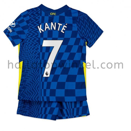 Chelsea Voetbalshirt Kante 7 Kleuters/Kids Thuis Tenue 2021-2022 Korte Mouw