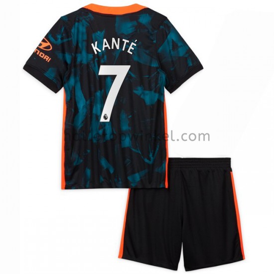 Chelsea Voetbalshirt Kante 7 Kleuters/Kids Derde Tenue 2021-2022 Korte Mouw