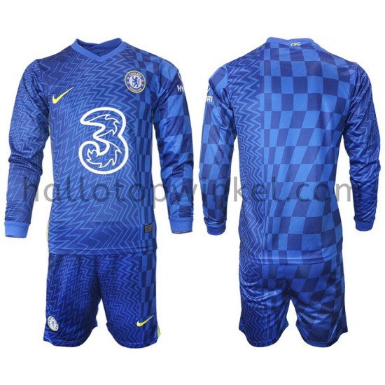 Chelsea Voetbalshirt Kleuters/Kids Thuis Tenue 2021-2022 Lange Mouw