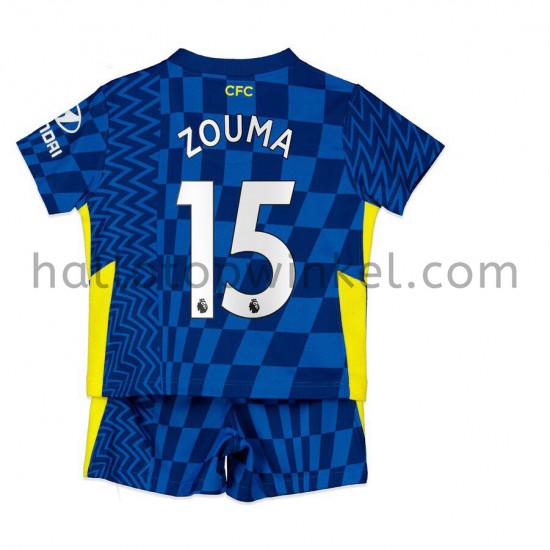 Chelsea Voetbalshirt Kurt Zouma 15 Kleuters/Kids Thuis Tenue 2021-2022 Korte Mouw