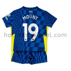 Chelsea Voetbalshirt Mason Mount 19 Kleuters/Kids Thuis Tenue 2021-2022 Korte Mouw