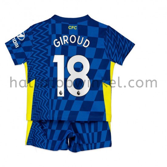 Chelsea Voetbalshirt Olivier Giroud 18 Kleuters/Kids Thuis Tenue 2021-2022 Korte Mouw