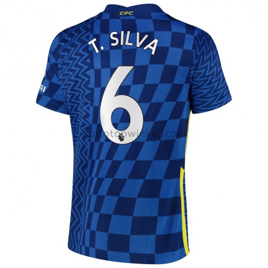 Chelsea Voetbalshirt T. Silva 6 Thuis Tenue 2021-2022 Korte Mouw