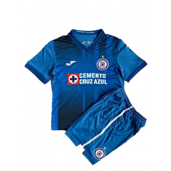 Cruz Azul Voetbalshirt Kleuters/Kids Thuis Tenue 2021-2022 Korte Mouw