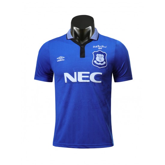 Everton Voetbalshirt Retro Thuis Tenue 1995 Korte Mouw