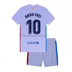 FC Barcelona Voetbalshirt Ansu Fati 10 Kleuters/Kids Uit Tenue 2021-2022 Korte Mouw