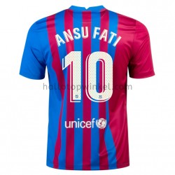 FC Barcelona Voetbalshirt Ansu Fati 10 Thuis Tenue 2021-2022 Korte Mouw
