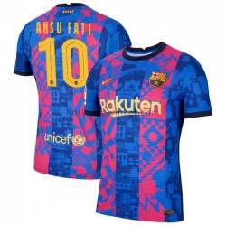 FC Barcelona Voetbalshirt Ansu Fati 10 Derde Tenue 2021-2022 Korte Mouw