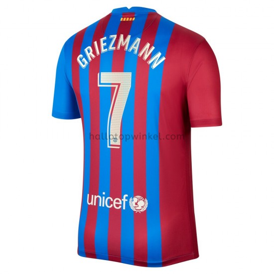 FC Barcelona Voetbalshirt Antoine Griezmann 7 Thuis Tenue 2021-2022 Korte Mouw
