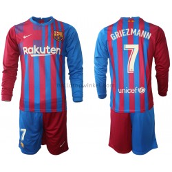 FC Barcelona Voetbalshirt Antoine Griezmann 7 Kleuters/Kids Thuis Tenue 2021-2022 Lange Mouw