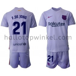 FC Barcelona Voetbalshirt Frenkie de Jong 21 Kleuters/Kids Uit Tenue 2021-2022 Korte Mouw
