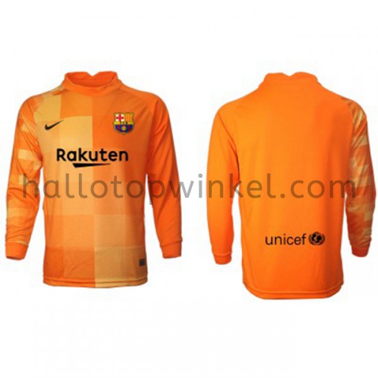 FC Barcelona Voetbalshirt Doelman Thuis Tenue 2021-2022 Lange Mouw