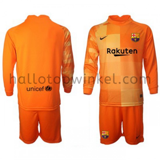 FC Barcelona Voetbalshirt Doelman Kleuters/Kids Thuis Tenue 2021-2022 Lange Mouw