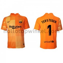 FC Barcelona Voetbalshirt Doelman Ter Stegen 1 Thuis Tenue 2021-2022 Korte Mouw