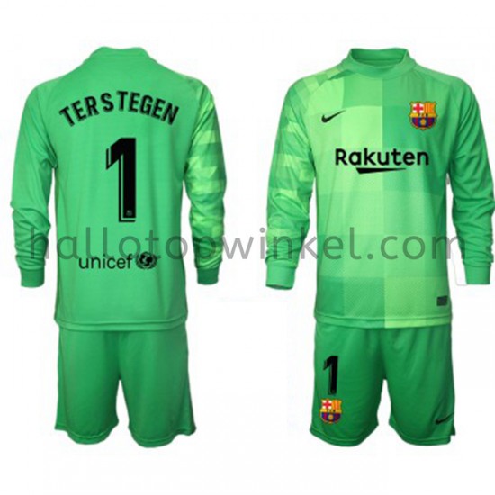 FC Barcelona Voetbalshirt Doelman Ter Stegen 1 Kleuters/Kids Derde Tenue 2021-2022 Lange Mouw