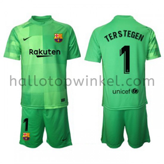 FC Barcelona Voetbalshirt Doelman Ter Stegen 1 Kleuters/Kids Derde Tenue 2021-2022 Korte Mouw