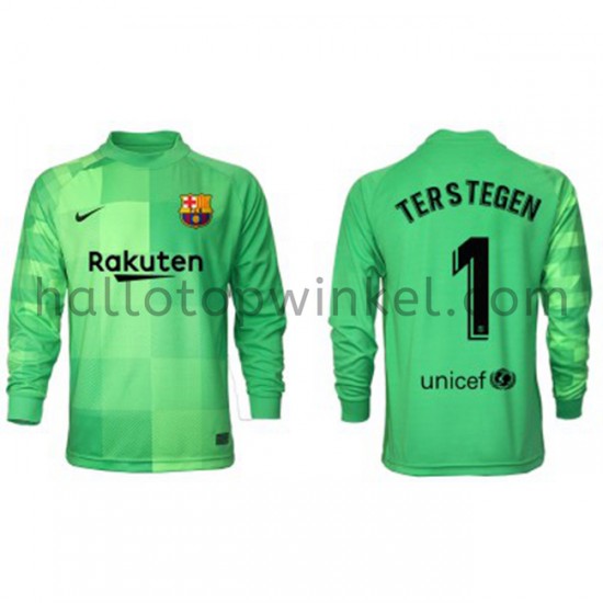 FC Barcelona Voetbalshirt Doelman Ter Stegen 1 Derde Tenue 2021-2022 Lange Mouw