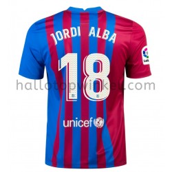 FC Barcelona Voetbalshirt Jordi Alba 18 Thuis Tenue 2021-2022 Korte Mouw