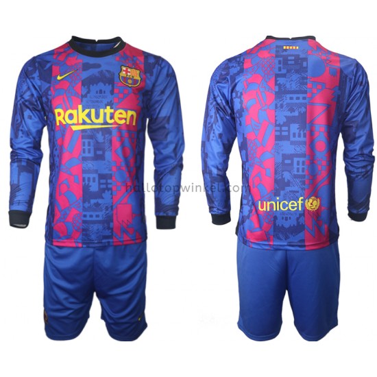 FC Barcelona Voetbalshirt Kleuters/Kids Derde Tenue 2021-2022 Lange Mouw