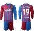 FC Barcelona Voetbalshirt Kun Aguero 19 Kleuters/Kids Thuis Tenue 2021-2022 Lange Mouw