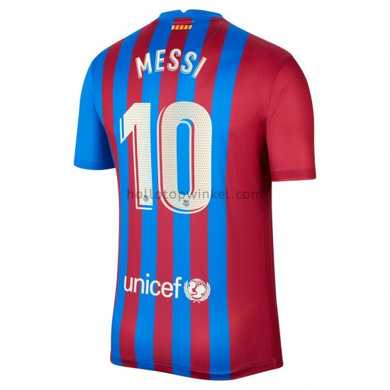 FC Barcelona Voetbalshirt Lionel Messi 10 Thuis Tenue 2021-2022 Korte Mouw