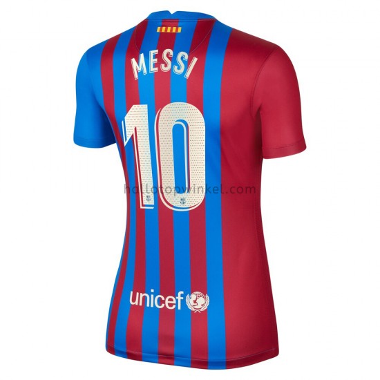 FC Barcelona Voetbalshirt Lionel Messi 10 Dames Thuis Tenue 2021-2022 Korte Mouw