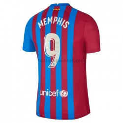 FC Barcelona Voetbalshirt Memphis Depay 9 Thuis Tenue 2021-2022 Korte Mouw