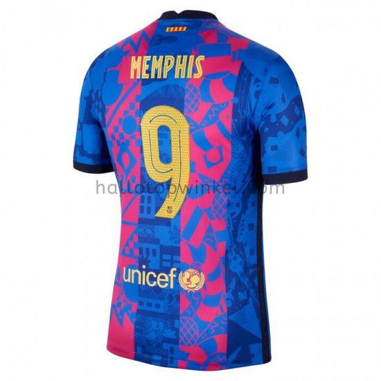 FC Barcelona Voetbalshirt Memphis Depay 9 Derde Tenue 2021-2022 Korte Mouw