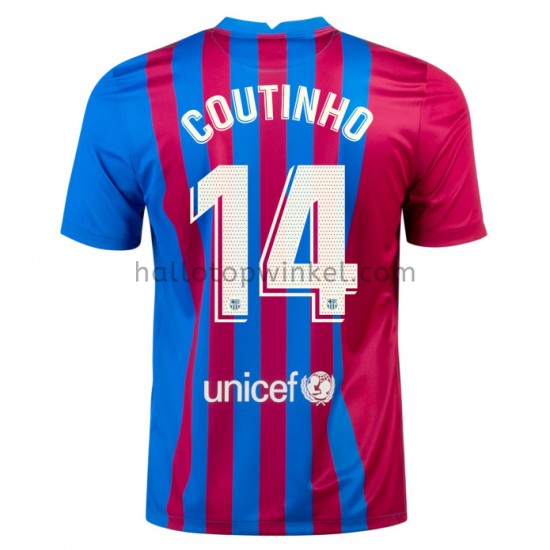 FC Barcelona Voetbalshirt Philippe Coutinho 14 Thuis Tenue 2021-2022 Korte Mouw