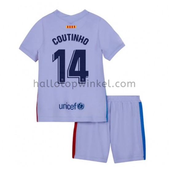 FC Barcelona Voetbalshirt Philippe Coutinho 14 Kleuters/Kids Derde Tenue 2021-2022 Korte Mouw
