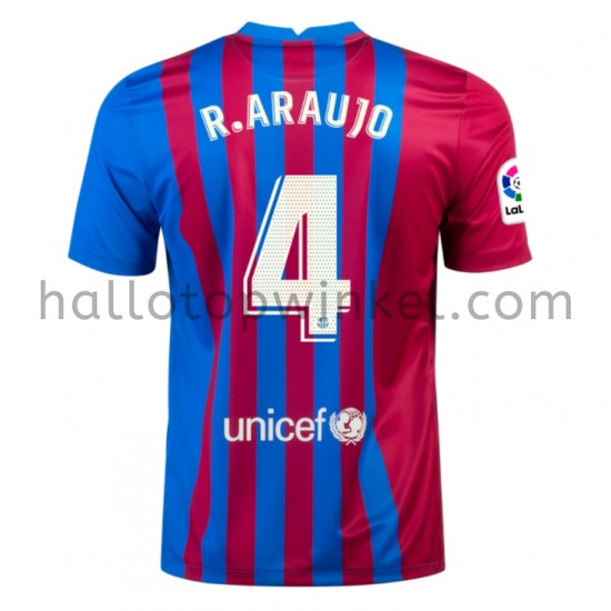 FC Barcelona Voetbalshirt Ronald Araujo 4 Thuis Tenue 2021-2022 Korte Mouw