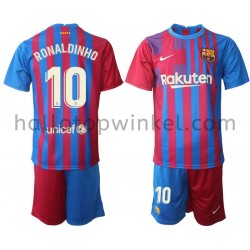 FC Barcelona Voetbalshirt Ronaldinho 10 Kleuters/Kids Thuis Tenue 2021-2022 Korte Mouw