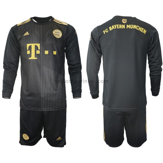 FC Bayern München Voetbalshirt Kleuters/Kids Uit Tenue 2021-2022 Lange Mouw