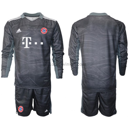 FC Bayern München Voetbalshirt Doelman Kleuters/Kids Uit Tenue 2021-2022 Lange Mouw