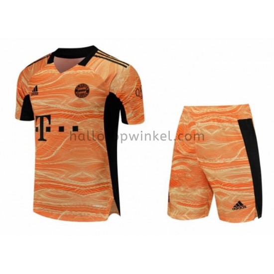 FC Bayern München Voetbalshirt Doelman Kleuters/Kids Thuis Tenue 2021-2022 Korte Mouw