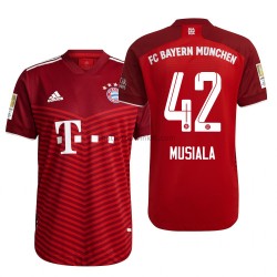 FC Bayern München Voetbalshirt Jamal Musiala 42 Thuis Tenue 2021-2022 Korte Mouw