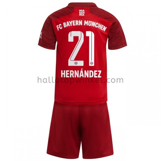 FC Bayern München Voetbalshirt Lucas Hernandez 21 Kleuters/Kids Thuis Tenue 2021-2022 Korte Mouw