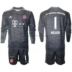 FC Bayern München Voetbalshirt Manuel Neuer 1 Doelman Kleuters/Kids Uit Tenue 2021-2022 Lange Mouw